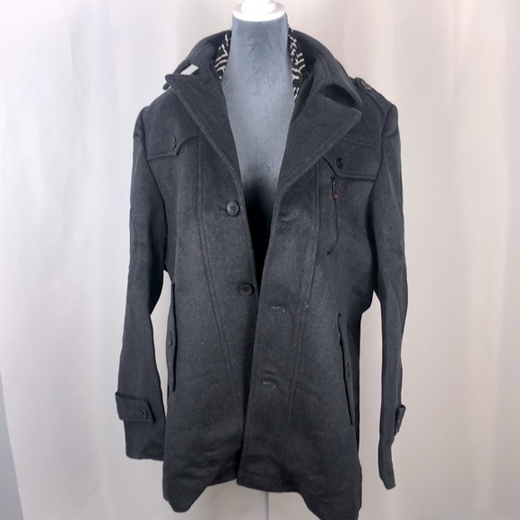 ZHPUAT Men’s wool overcoat in Gray Size Medium - Picture 1 of 9